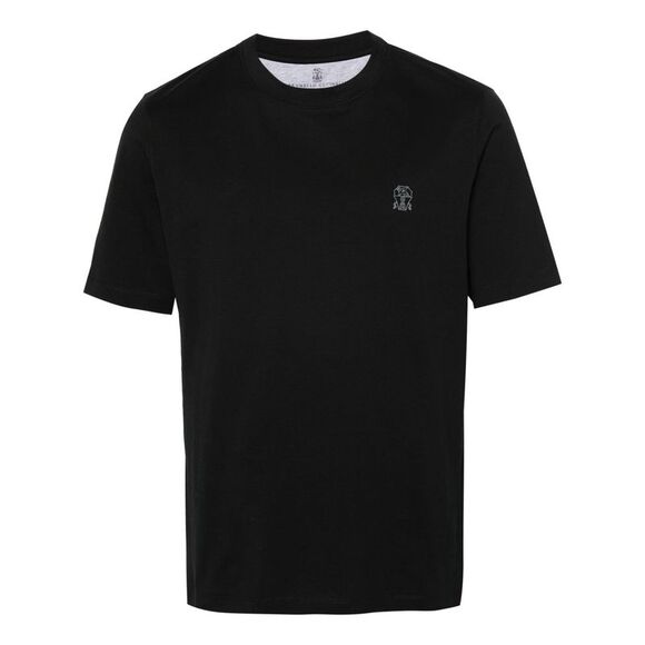 Brunello Cucinelli Men Logo Cotton T-Shirt
